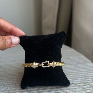 Gold and Silver twisted cable Bracelet